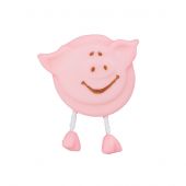 Boutons à queue - Union Knopf by Prym - Lot de 2 boutons - 18 mm cochon rose
