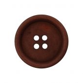 Boutons 4 trous - Union Knopf by Prym - Lot de 4 boutons corozo - 15 mm marron foncé