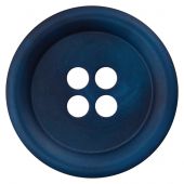 Boutons 4 trous - Union Knopf by Prym - Lot de 2 boutons polyester - 23 mm bleu marine