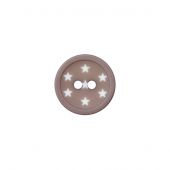 Boutons 2 trous - Union Knopf by Prym - Lot de 3 boutons - 12 mm gris étoiles blanches