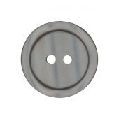 Boutons 2 trous - Union Knopf by Prym - Lot de 4 boutons polyester - 15 mm gris moyen