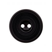 Boutons 2 trous - Union Knopf by Prym - Lot de 2 boutons polyester - 18 mm noir strié