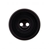 Boutons 2 trous - Union Knopf by Prym - Lot de 2 boutons polyester - 18 mm noir strié