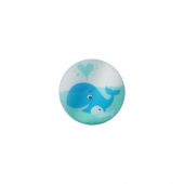 Boutons à queue - Union Knopf by Prym - Lot de 2 boutons - 18 mm baleine bleue