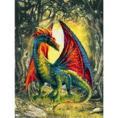 Kit broderie point de croix - Riolis - Dragon de la forêt