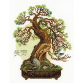 Kit broderie point de croix - Riolis - Bonsai Pine, la longévité