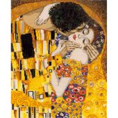 Kit broderie point de croix avec perles - Riolis - Le baiser d'après Klimt