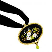 Kit de bijoux à broder - Riolis - Pendentif fleurs