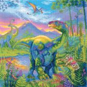 Kit point de croix - Riolis - L'Ere des dinosaures