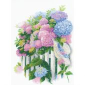 Kit point de croix - Riolis - Hortensias du jardin