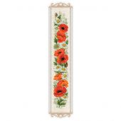 Kit de bannière à broder - Riolis - Coquelicots et marguerites