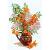 Kit broderie point de croix - Riolis - Bouquet de Physalis