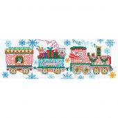 Kit au point de broderie  - Riolis - Le train de Noël