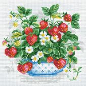 Kit de broderie Diamant - Riolis - Panier de fraises