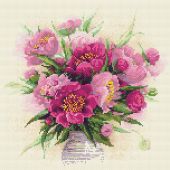 Kit de broderie Diamant - Riolis - Pivoines dans un vase