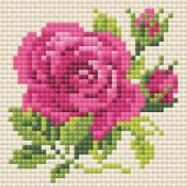 Kit de broderie Diamant - Riolis - Rose rose