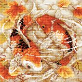 Kit de broderie Diamant - Riolis - Carpes
