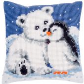 Kit de coussin gros trous - Vervaco - Ours polaire et pingouin