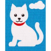 Kit de canevas pour enfant - Vervaco - Chat blanc