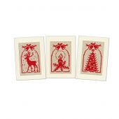 Kit de carte à broder  - Vervaco - 3 cartes cloches de Noël