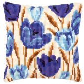 Kit de coussin gros trous - Vervaco - Tulipes bleues