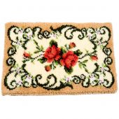 Kit de tapis point noué - Vervaco - Tapis avec roses