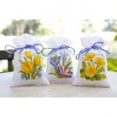 Kit de sachet senteur à broder - Vervaco - 3 sachets - fleurs