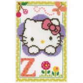 Kit broderie point de croix - Vervaco - Hello kitty lettre z