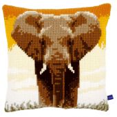 Kit de coussin gros trous - Vervaco - Eléphant dans la savane I