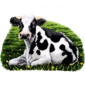 Kit de tapis point noué - Vervaco - Vache au repos