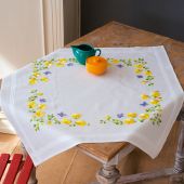 Kit de nappe à broder - Vervaco - Fleurs de printemps