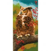 Kit broderie point de croix - Vervaco - Hibou en automne