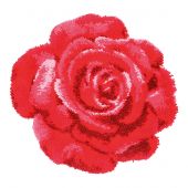 Kit de tapis point noué - Vervaco - Rose rouge