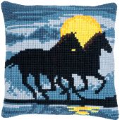 Kit de coussin gros trous - Vervaco - Chevaux et lune