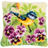 Kit de coussin point noué - Vervaco - Mésange bleue