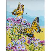Kit de peinture par numéro - Vervaco - Papillons à queue d'hirondelle