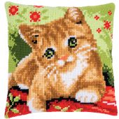 Kit de coussin gros trous - Vervaco - Chat mignon