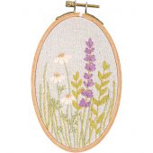 Kit de broderie à dessiner et à broder - Daffy's DIY - Champ de fleurs