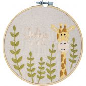 Kit de broderie à dessiner et à broder - Daffy's DIY - Bébé girafe