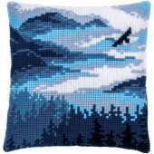 Kit de coussin gros trous - Vervaco - Paysage bleu