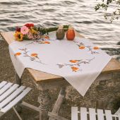 Kit de nappe à broder - Vervaco - Rouge-gorges