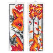 Kit de marque-pages à broder - Vervaco - Renards