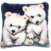 Kit de coussin point noué - Vervaco - Petits ours polaires