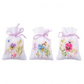 Kit de sachet senteur à broder - Vervaco - 3 sachets - Violettes