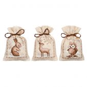 Kit de sachet senteur à broder - Vervaco - Animaux d'hiver