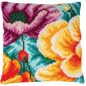 Kit de coussin gros trous - Vervaco - Coquelicots