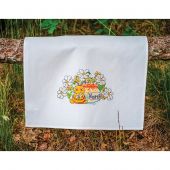 Kit de serviette de cuisine à broder - Vervaco - Happy Bee