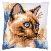 Kit de coussin gros trous - Vervaco - Chat siamois