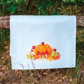 Kit de serviette de cuisine à broder - Vervaco - Automne
