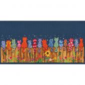 Kit broderie point de croix - Vervaco - Chats sur la clôture